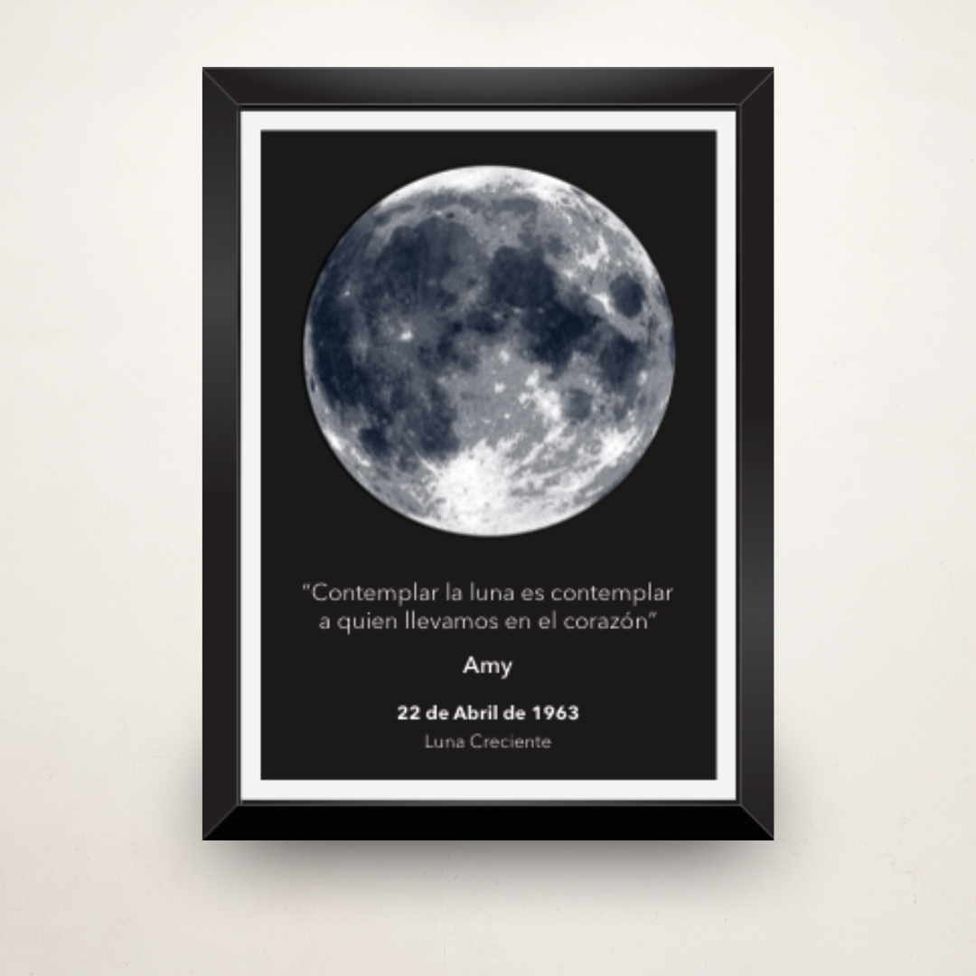 Regala la luna de esa fecha tan especial, en un pdf para imprimir